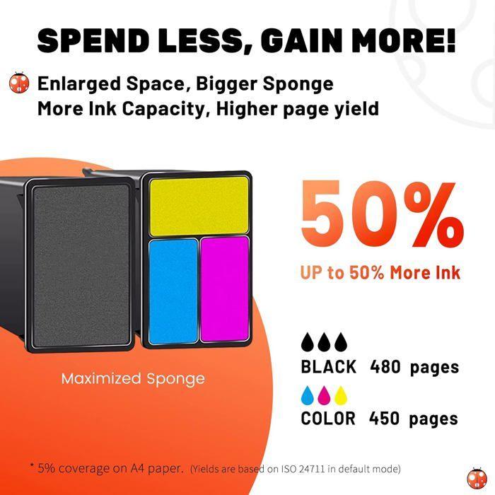 Pack 2 cartouches remanufacturées HP 21XL (noir) + 22XL (couleur) – compatible DeskJet/OfficeJet/PSC/Fax