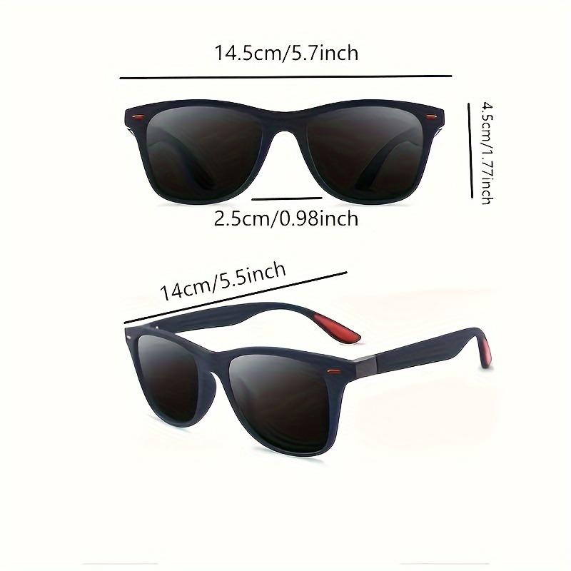 1Pack of unisex square sunglasses with free glasses case, suitable for running and outdoor activities