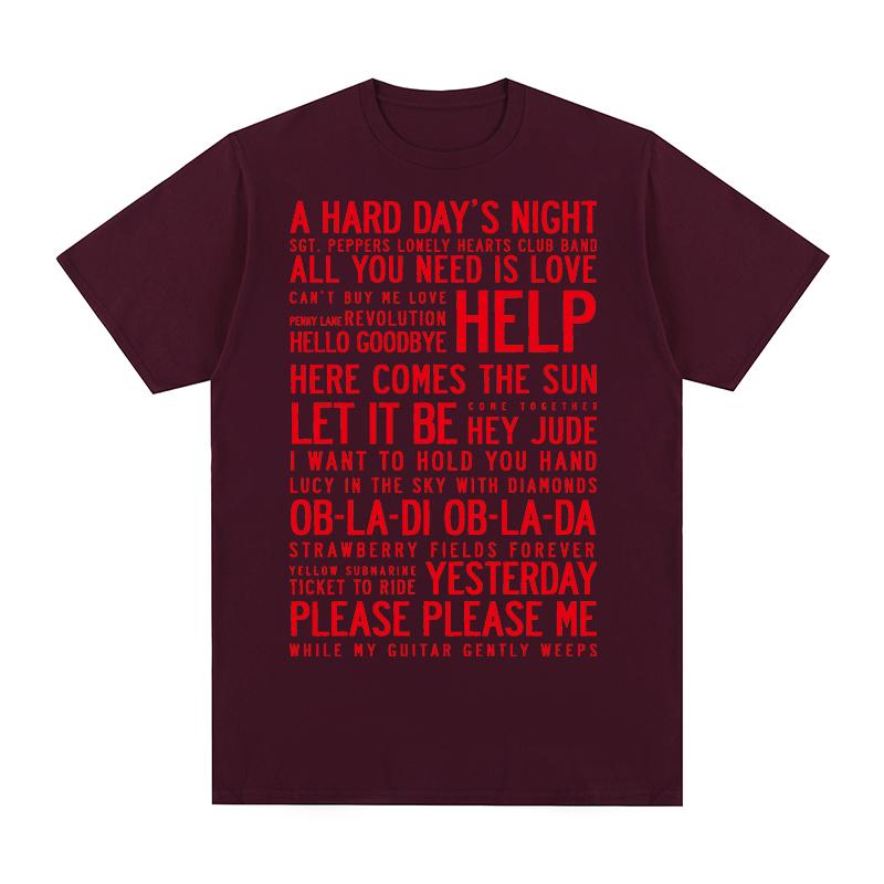 Hey Jude Einige Songs Vintage T-Shirt Rockband Baumwolle Herren T-Shirt Neues TEE TSHIRT Damen Oberteile