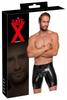LATE X - Black Latex Shorts With Zipper XL