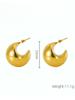 Minimalist Chunky Teardrop Hoop Earrings 18K Gold Plated Stainless Steel Bold Water Drop Earrings for Women Tarnish Free Jewelry
