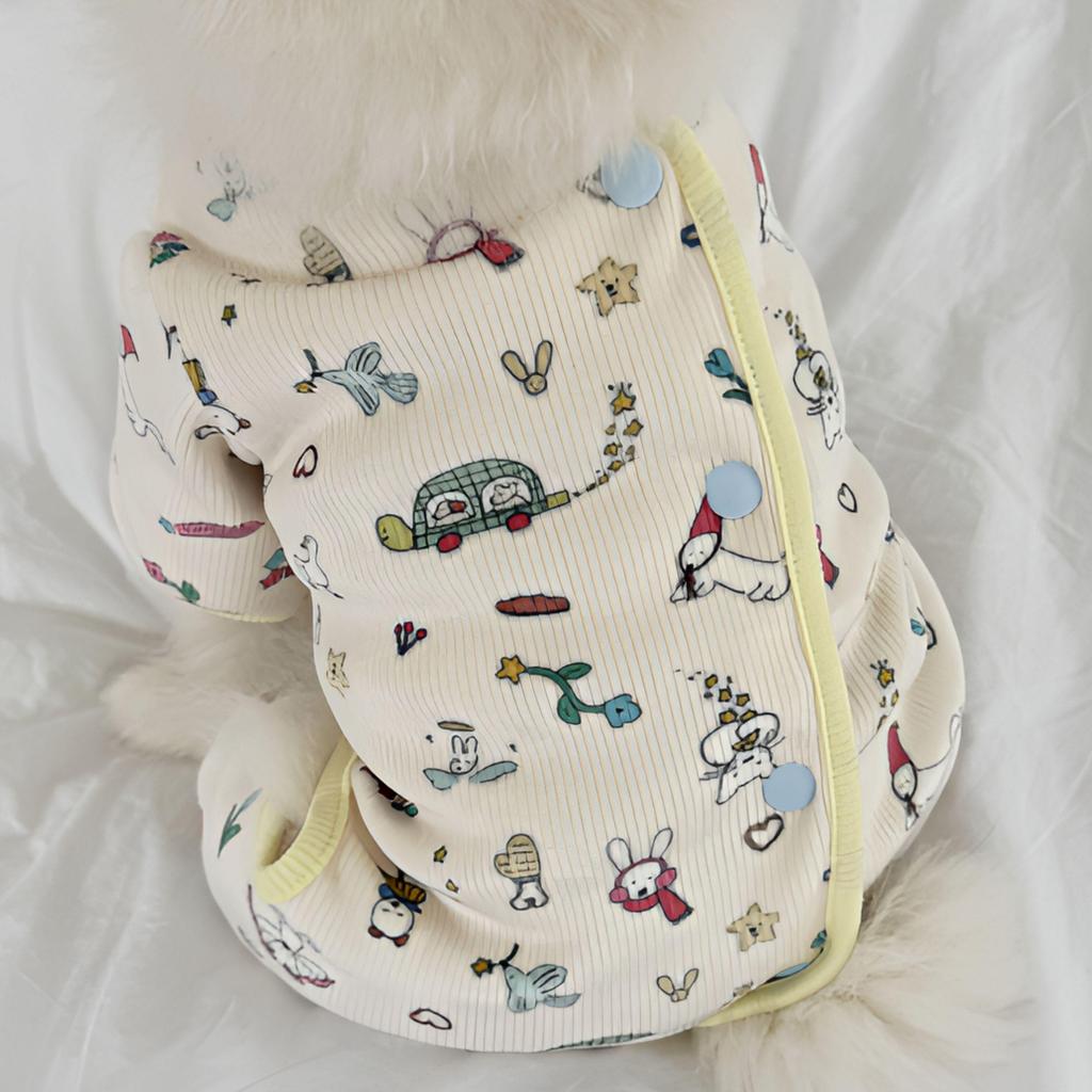 Crayon Cozy Fleece Hund Overall – Warme Welpen Indoor Kleidung