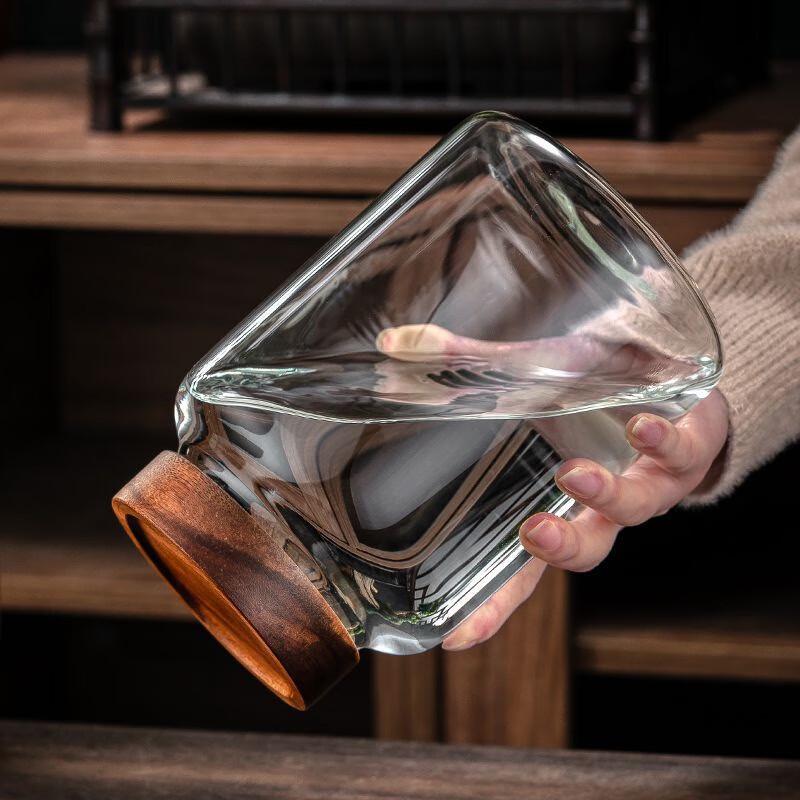 Screw-Top Glass Storage Jar with Wooden Lid