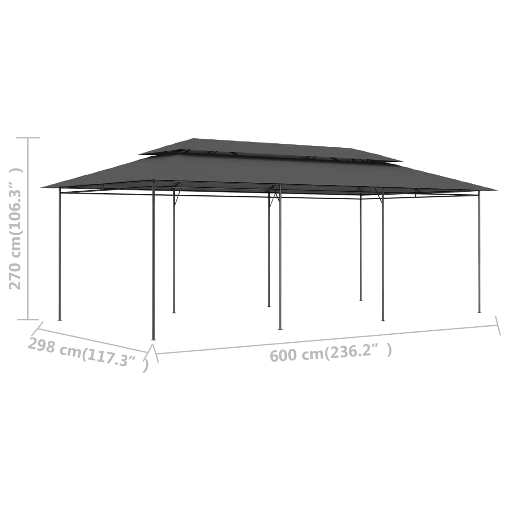 Pavilion 600 X 298 X 270 Cm Anthracite