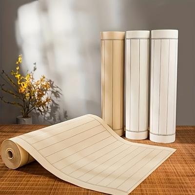 1 Pc 787.4inch Premium Rice Paper Roll - Antique Blank Semi-Cooked Xuan Paper for Calligraphy & Artwork, Ideal for Beginners Rice Paper Prints