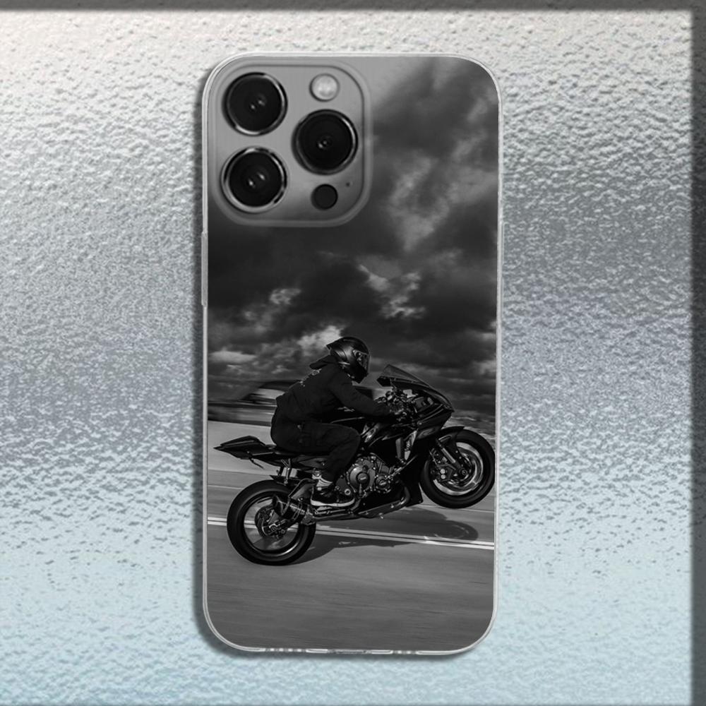 Moto R7 Bike Y-YAMAHAS Phone Case For iPhone 16,15,14,13,12,11 Plus,Pro,Max,XR,XS,X,Plus,SE,Mini Transparent Soft Cover