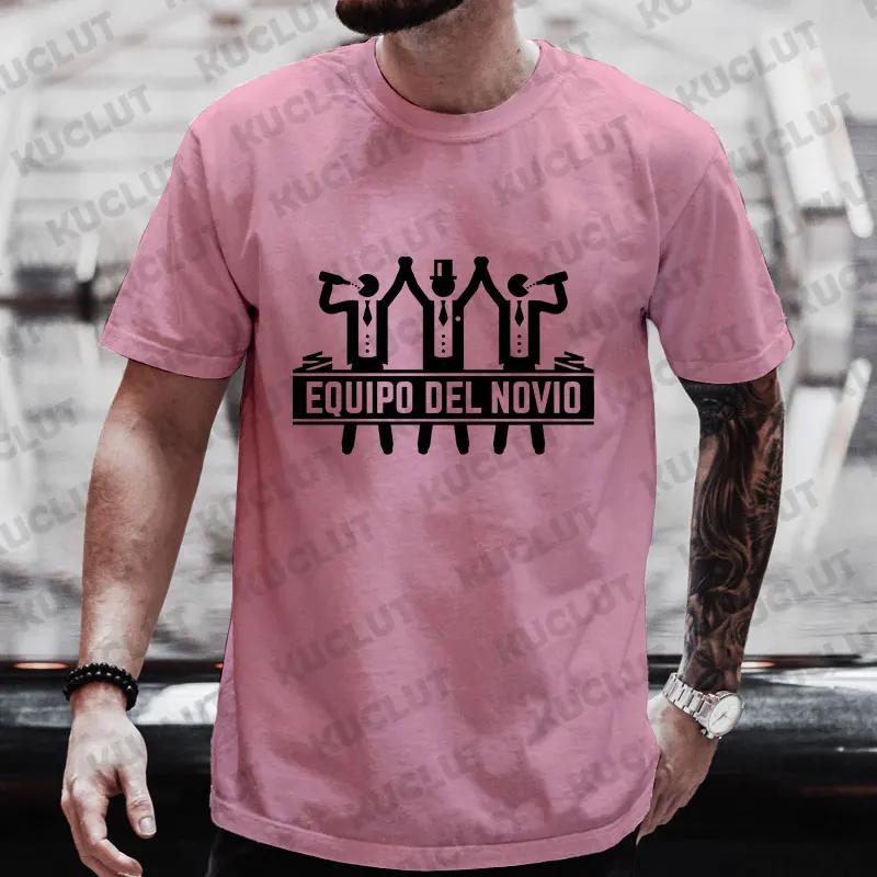Spanish Bachelor Party T-shirts Evg Man Equipo Del Novio Tops Boyfriend Single Farewell Tees Groomsman Best Man Wedding Tshirt