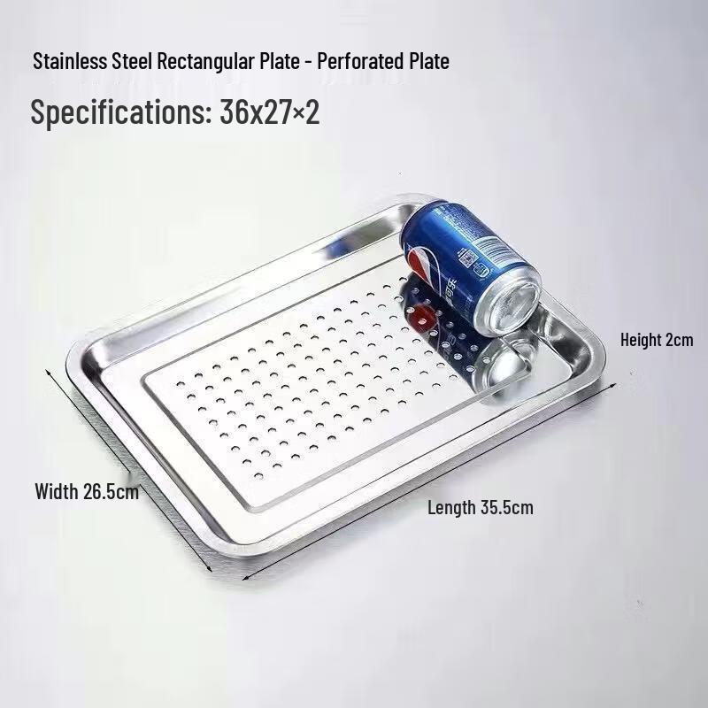 Lan Tuan Stainless Steel Square Grill Pan with Draining Rack