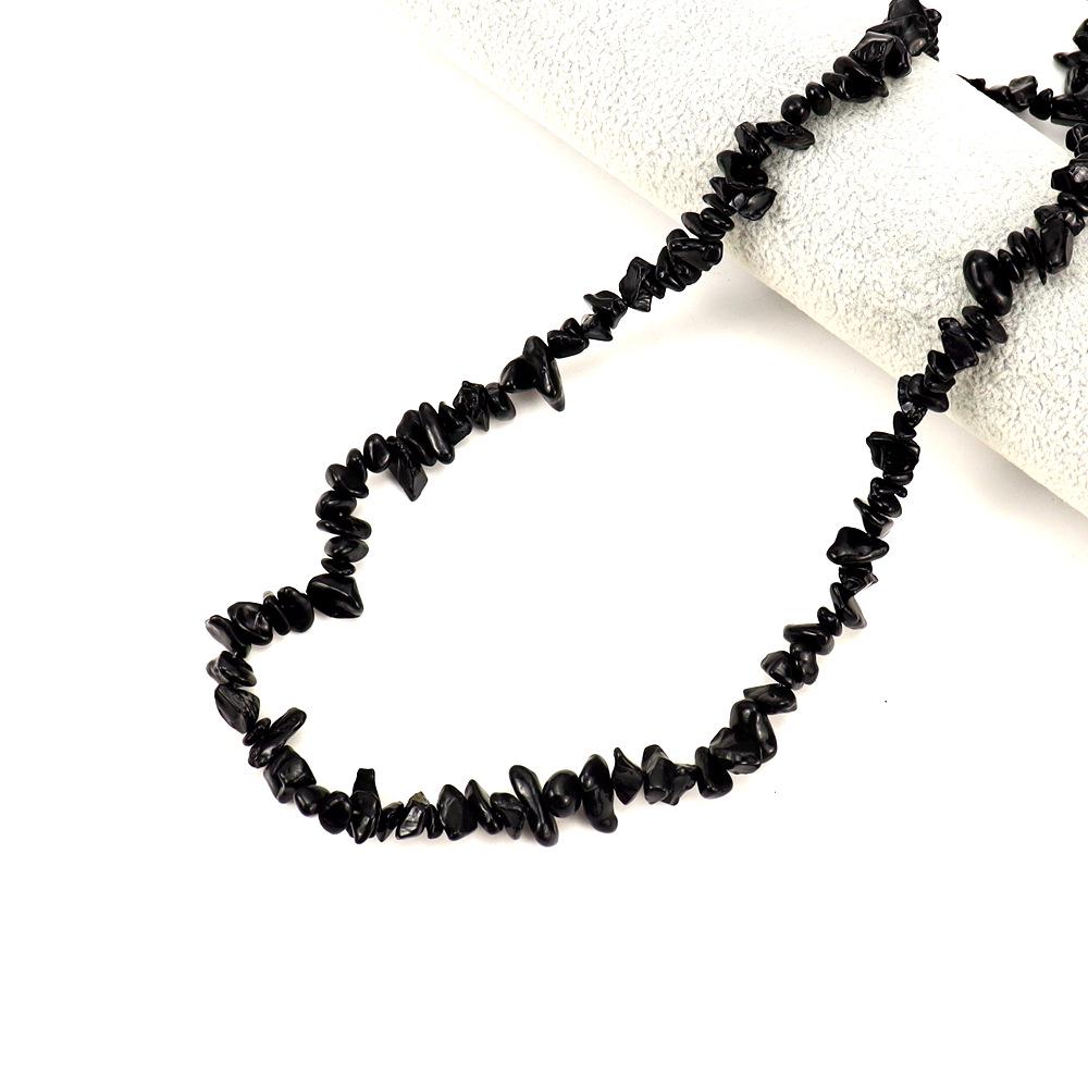 Collana Fatta a Mano con Perline a Frammenti di Pietra Naturale Sette Colori N134