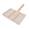 Nonstick Divided Grill Pan 4 Section Breakfast Pan Versatile Griddle Pan for Egg Steak Easy To Clean