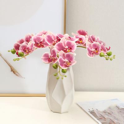 Real Touch Fake Orchids Flowers Faux Silk Artificial Phalaenopsis Flower with 5 Heads