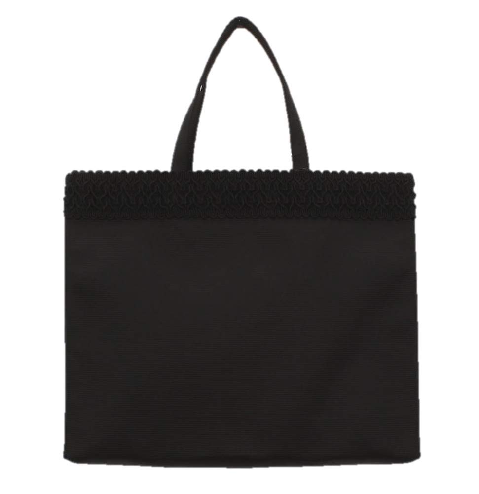 

Haruju Formal Tote Bag, Side Bag, Black, A4 Size, Horizontal, Embroidered Edge