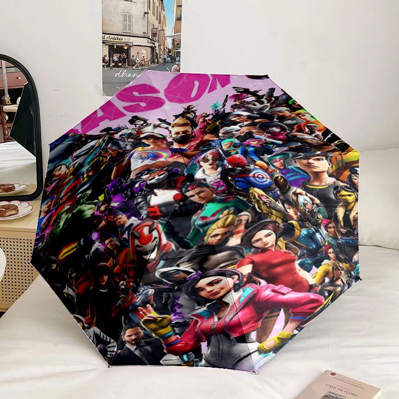 Game Fort-nite Umbrella 8-Frame for Travel, camping, Casual Lightweight Portable Umbrella, Essential for every family Holidays Gift