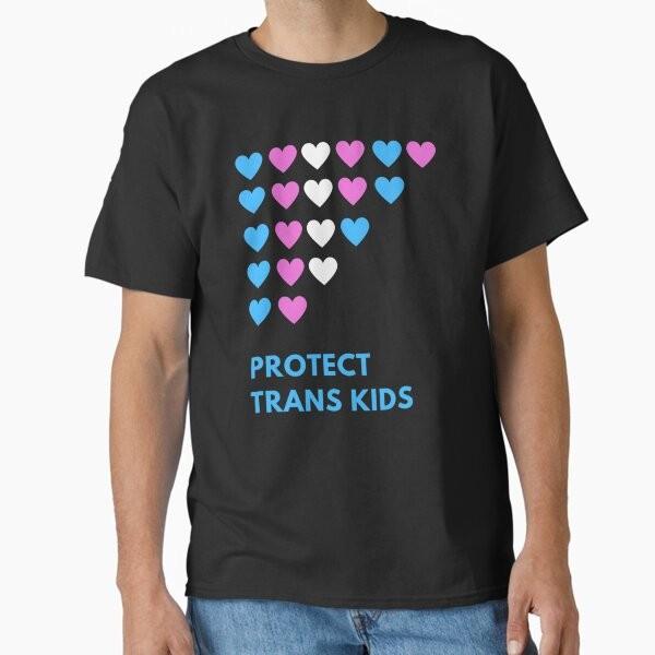 Protect Trans Kids Hearts Classic TShirt Made In UsaAus TShirt S2xl