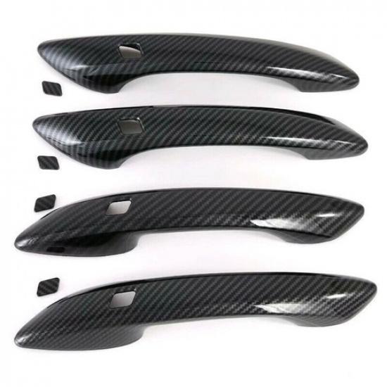For Hyundai Sonata Carbon Fiber Car Exterior Side Door Handle Cover Trim