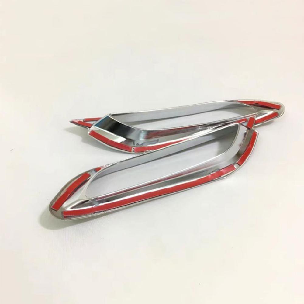 1 Pair Chrome Rear Bumper Fog Light Cover Trim Decor For Toyota Camry