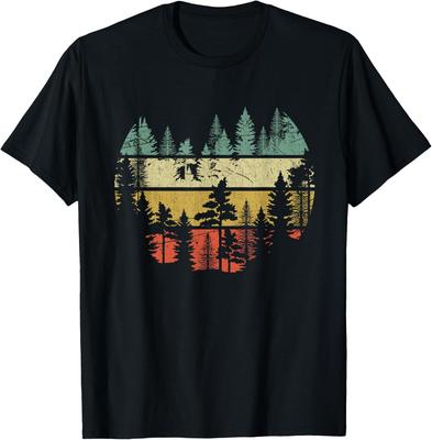 Drzewa dzikiej przyrody Na zewnątrz Natura Retro Las Bez rękawów T-shirt Damskie t-shirty Moda Czysta bawełna Nowe graficzne t-shirty 82934