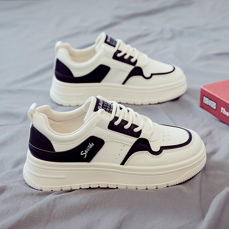 Fashion Autumn New Small White Shoes Women Student Board Shoes Fashion Lace-up Platform Leisure Sneakers Vulcanize Shoe Chaussures Femme