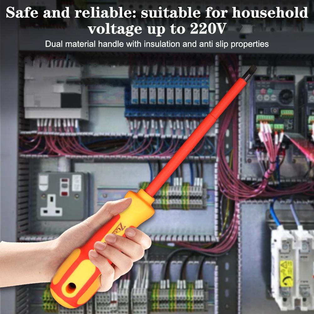 Portable Electrician Tools Multifunctional 7Pcs/Set Insulated Screwdriver Set With Case Magnetic 1000V Daily Use Car Repair Tool
