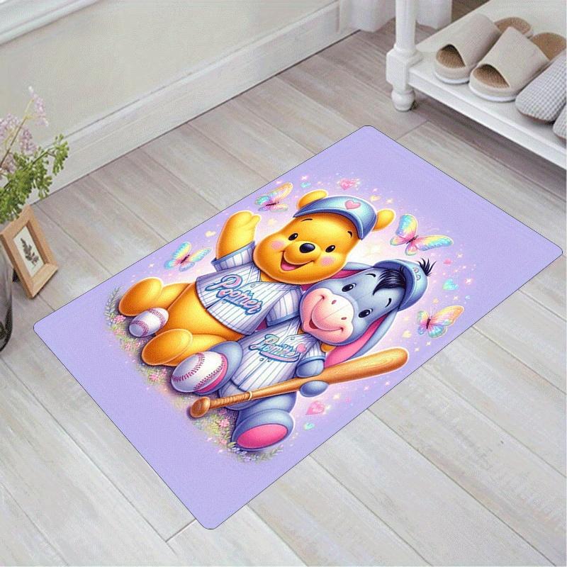 

1pc Winnie The Pooh Pattern Area Rug Soft Flannel Floor Mat for Living Room,Office,Bedroom and Carpet,Sofa Coffee Table Floor Mat 60cm by 90cm