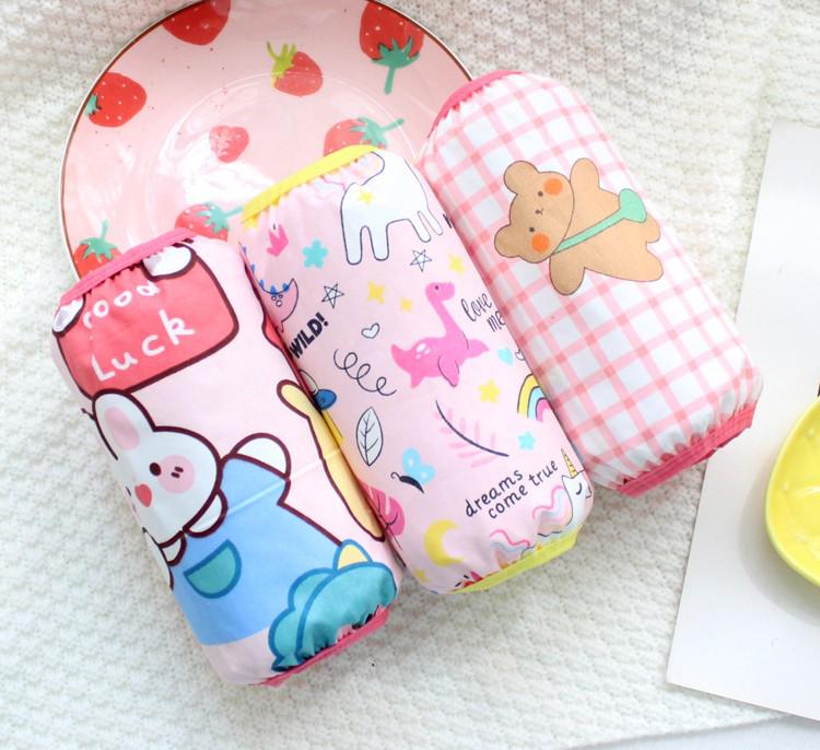 3 Pairs Baby Cotton Arm Sleeves - Stain-Resistant & Waterproof Cartoon Design for Autumn/Winter
