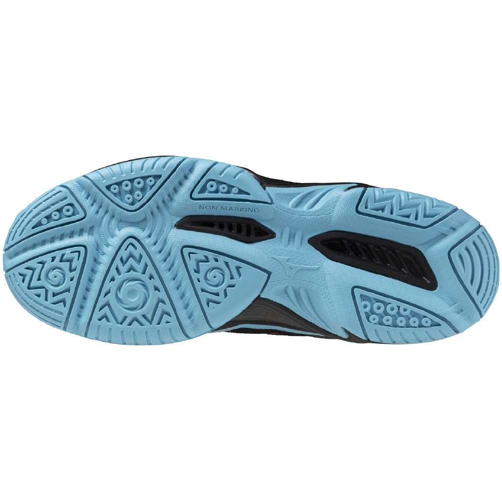 Mizuno Rookie BB6 Basketball Size 2E Shoes, Indoor/Club Activities, Kids, Black/Silver/Blue, 24.0 cm,