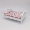 1:12 Mini Dollhouse Furniture Fresh Rose Bedroom Linen Double Bed Bedroom Mini Furniture