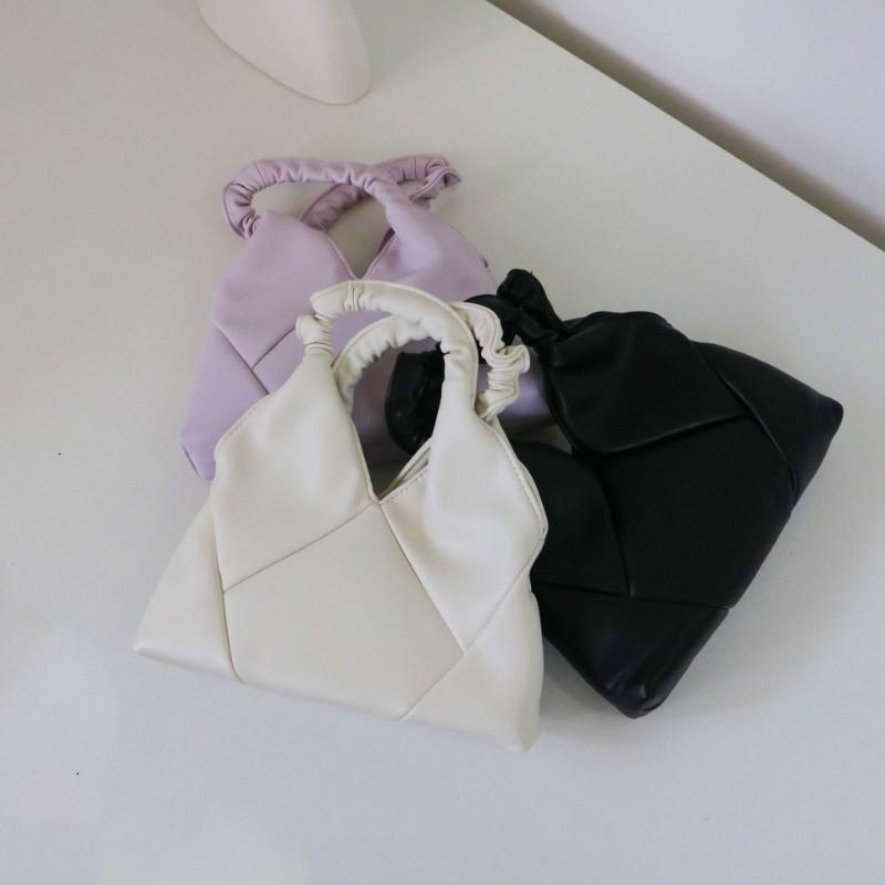 IELGY Korean Version One-Shoulder Portable Soft Leather High-End Drawstring Pleated Dumpling Bag Large Capacity All-Ma