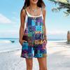 Rompers For Women Summer Casual Sleeveless Overall Comfy Loose Spaghetti Strap Romper Fashion Jumpsuit With Pockets