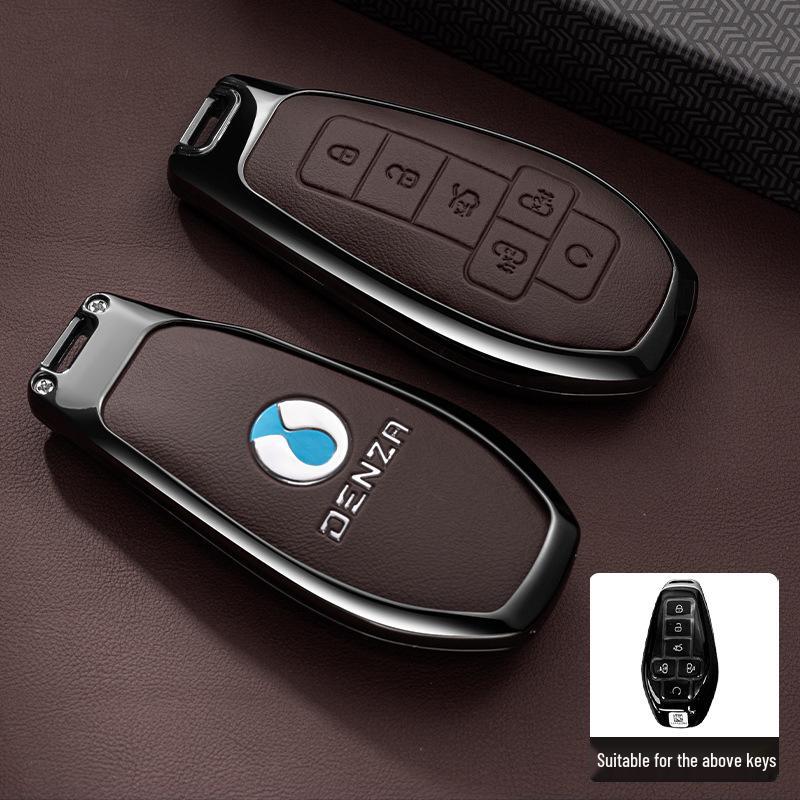 

Compatible Denza D9 Key Case for 24-25 Models - D9dmi Honor Luxury Flagship Car Metal Keyring Shell