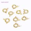 14K/18K Gold Plated Brass Spring Clasps,5/5.5/6/7mm Round Spring Clasps Connector,Clasps For Bracelets ,DIY Jewelry Accessories