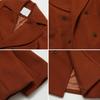 Wolljacke für Damen Übergröße Zweireihiger Mantel Umlegekragen Einfarbig Locker Thermisch Langärmelig Frühling Herbst Winter Pendeln Verabredung