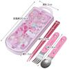 Skater Antibacterial Slide Trio Set Lunch Box and Fork My Kirakira Made in Japan Children's (TACC2AG-A) - Chopsticks, Spoon, - Melody, Doll, Sanrio,