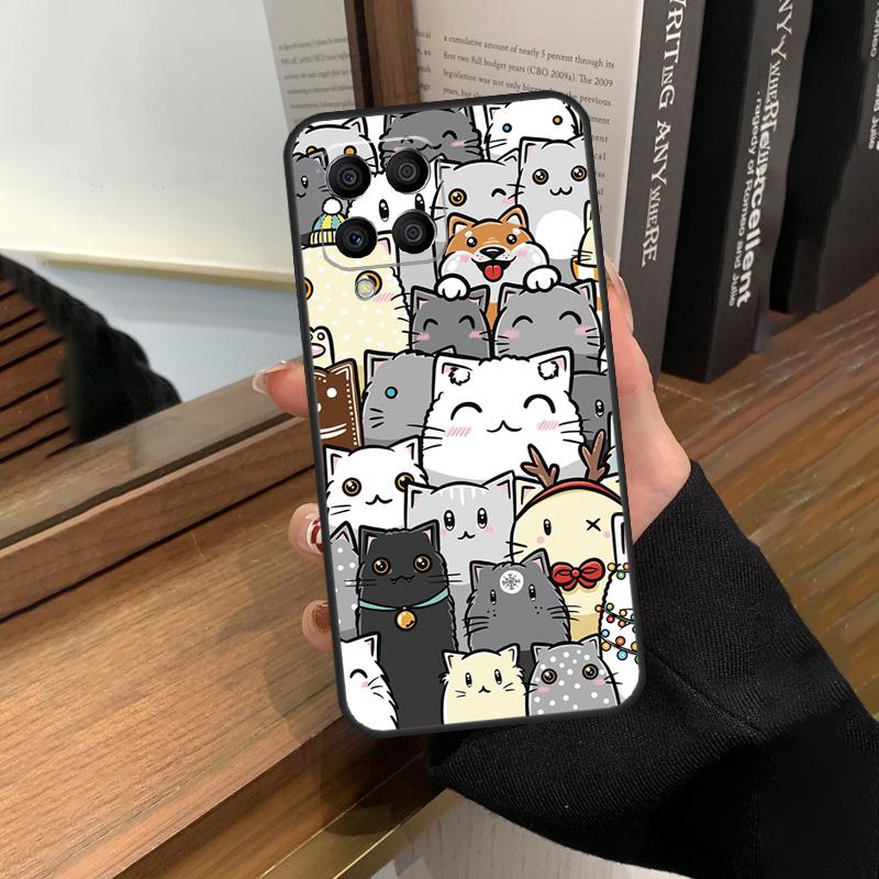 Funny cute cats Case For Samsung Galaxy M35 M15 M55 M56 M36 M16 M06 M31 M13 M33 M53 M12 M32 M52 M14 M34 M54