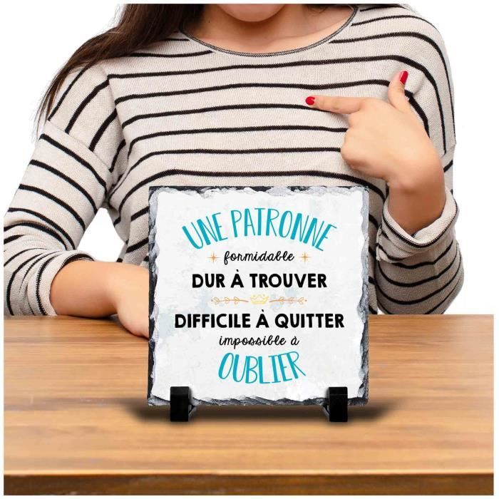 Cadre une patronne Impossible à oublier Formidable blanc en ardoise | Idée Bureau Cadeau Travail Collègue