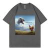 Ricorda Chi Sei Dinosauro Pollo Divertenti Magliette Moda di Strada Tendenza Maglietta Unisex Donna Casual Manica Corta Magliette