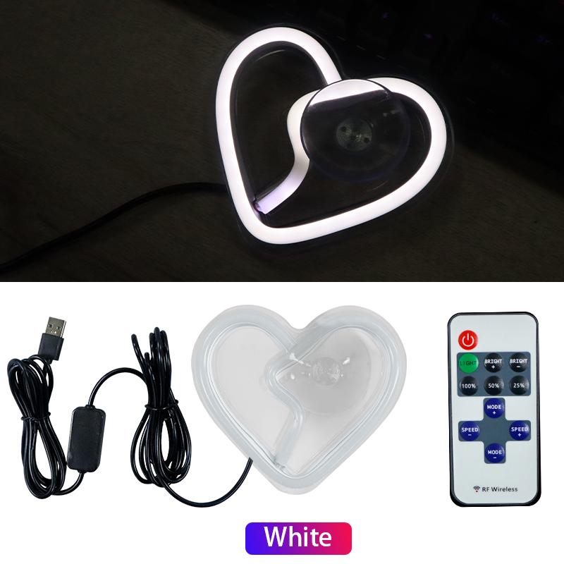 Car interior LED lights, Car window neon interior decoration lights,glowing heart atmosphere lights USB wiring ambient lighting