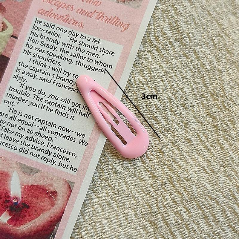 3cm Oil Drop Baby BB Clip Glossy Simple Cute Children's Small Non-Damaging Hair Clip Side Bangs Clip