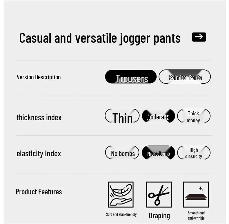 Men's Plus Size Windproof Cuffed Sweatpants