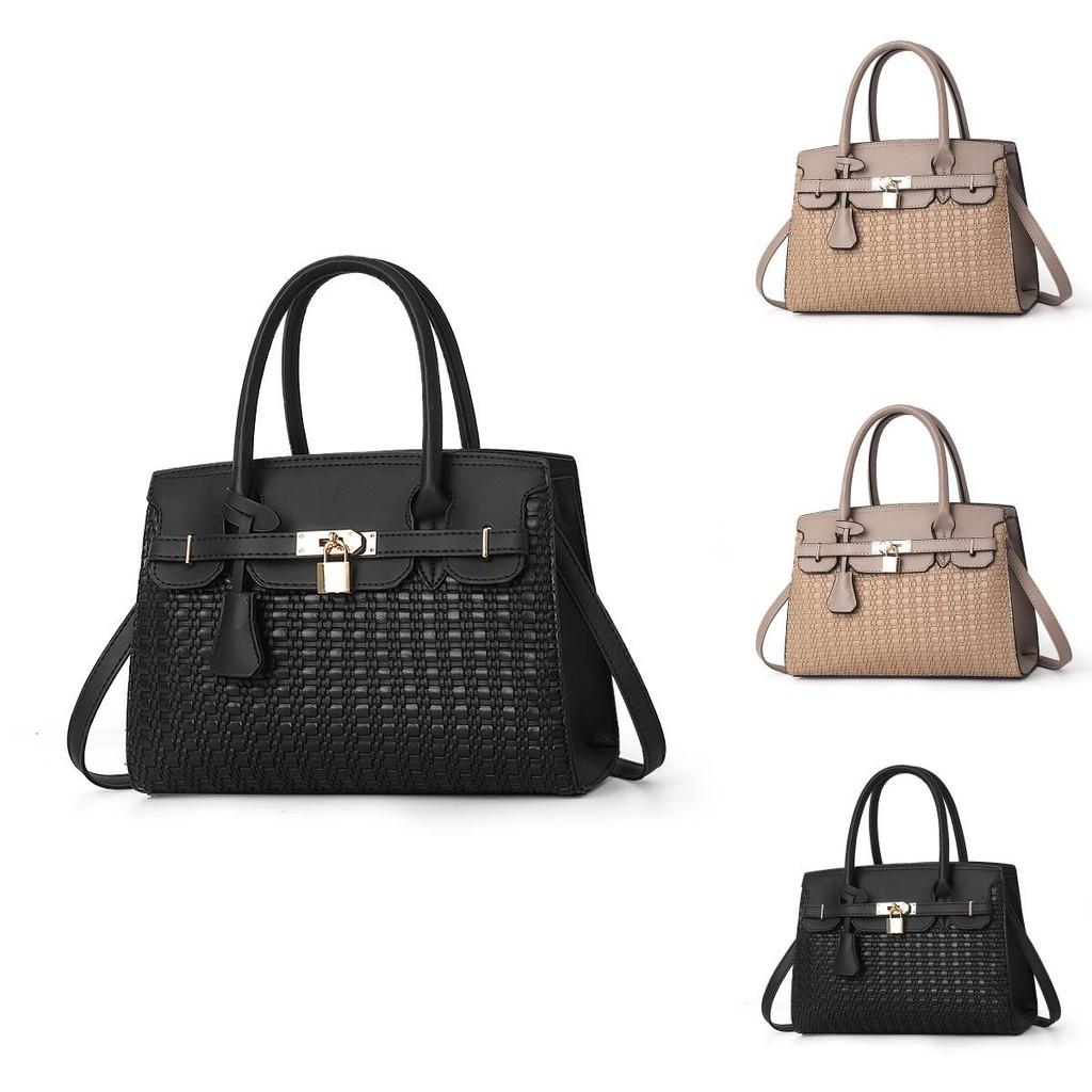 Pu Tote Bag For Women With Printed Design And Lock Closure For Daily Use