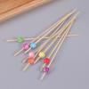 100Pcs Bamboo Fruit Picks Handmade Creative Cocktail Sticks Elegant Bar Party Appetizer Picks for Home Club Ktv