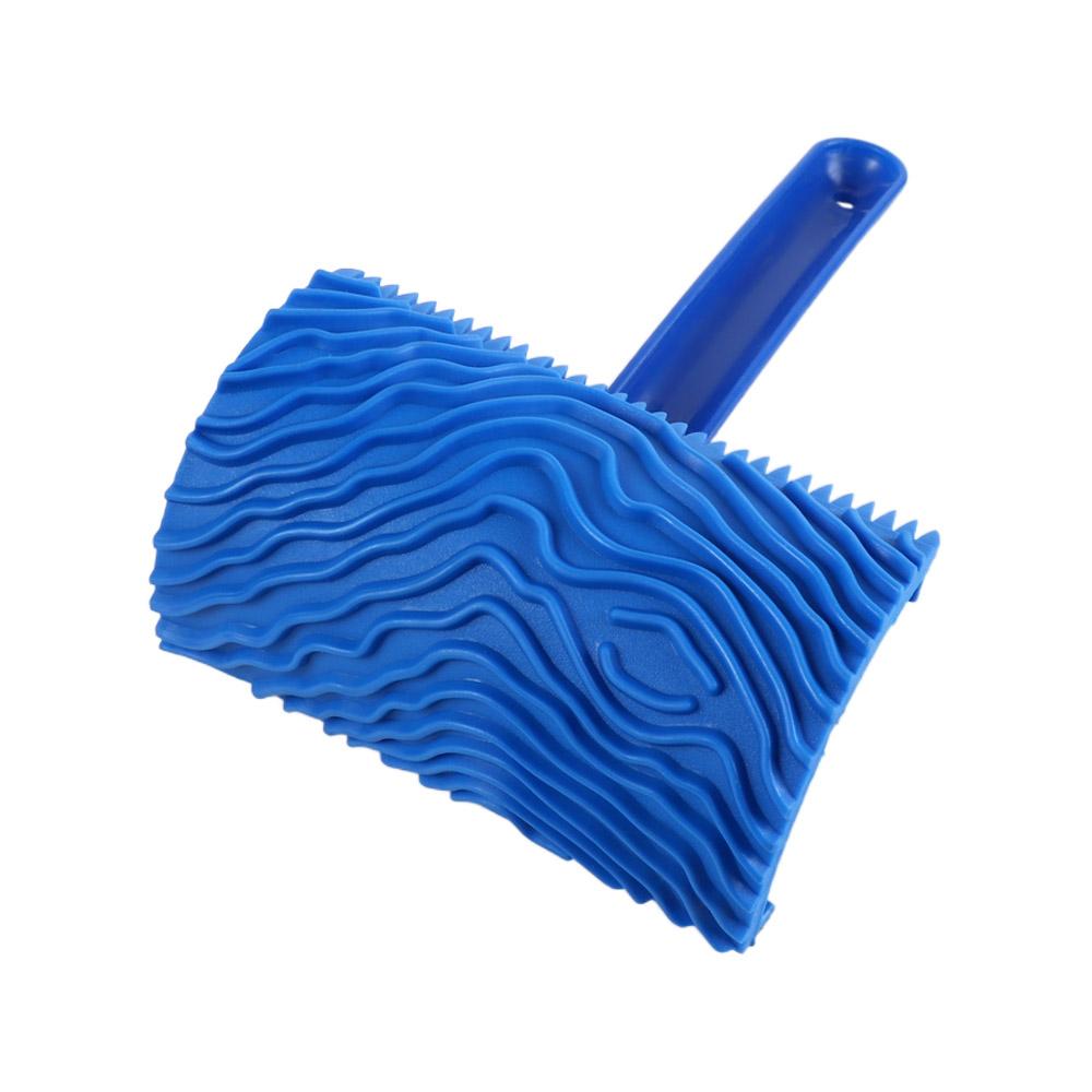 Rubber Paint Roller Empaistic Durable Rolling Brush Embossed Wood Pattern Graining Painting Tool Household