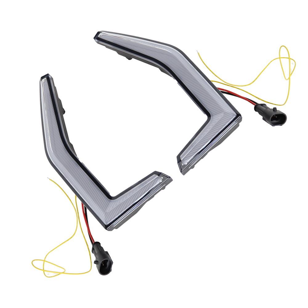 Front LED Grille Accent Lights Fang Light for Kawasaki Teryx KRX 1000 2020-2025 Trail Special 2025-2025 UTV ATV Turn Signal