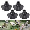 4 Pièces Housses Protectrices pour Pieds de Chaise Antidérapantes Résistantes à l'Usure Plastique POM Protecteur de Pied de Chaise pour Sol Pelouse Camping Chaise Pliante Embouts de Pied