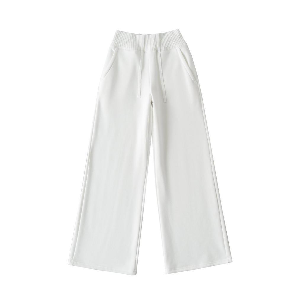 Women's Winter High Waist Velvet Lined Straight Leg Sweatpants