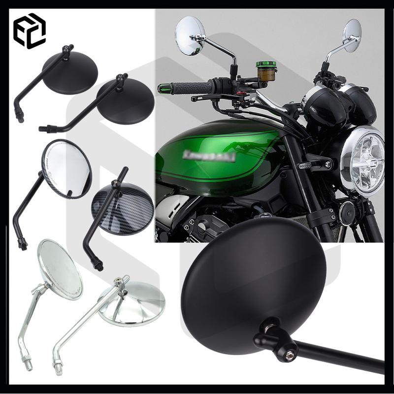For Z900RS W800 Anti-Glare Rearview Mirror Retro Side Mirror For Kawasaki W230 Eliminator 400 Z650RS Electroplated Mirror