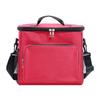 Portable Picnic Cooler Bag with Two-Layer Aluminum Foil Insulation Oxford Cloth Material Adjustable Shoulder Strap and Front Zipper Pocket