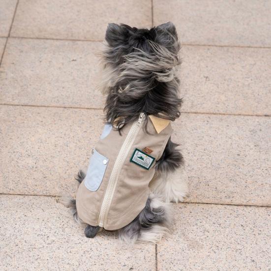 Dog Cooling Vest Summer Zip Up Sleeveless Pet Sweatshirt Breathable Sun Protection Puppy Outfits for Small Dogs Cats
