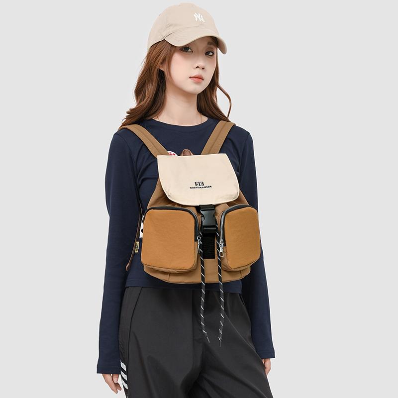 Color Block Student Schoolbag Men's Backpack Women's Large Capacity Multi-Pocket Backpack