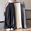 Fine Glitter Sequins Suit Casual Trousers Female Summer Draped Sense of High-waisted Skinny Wide-legged Skirt Trousers Dragging Trousers